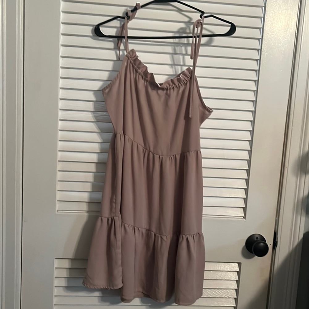SHEIN Adjustable shoulder tie dress